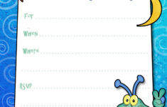 Free Printable Alien Monster Invitations Template Printable Party Kits