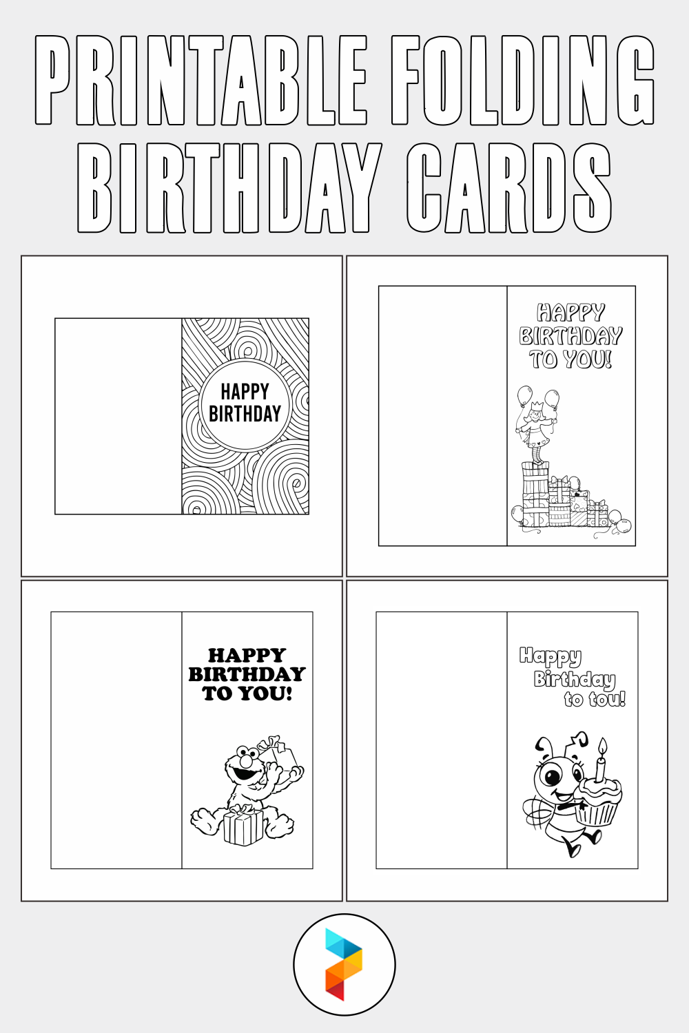 10 Best Printable Folding Birthday Cards Printablee