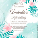 11 Aesthetic Leaf Birthday Invitation Templates FREE Printable