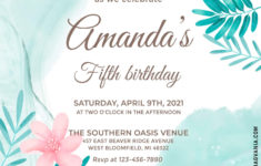 11 Aesthetic Leaf Birthday Invitation Templates FREE Printable