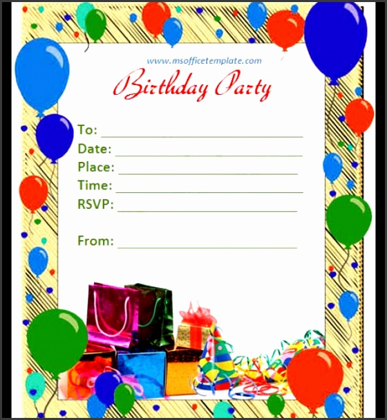 6 Birthday Invitation Card Template Word SampleTemplatess 
