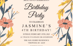 7 Aesthetic Spring Inspired Birthday Invitation Templates For Your