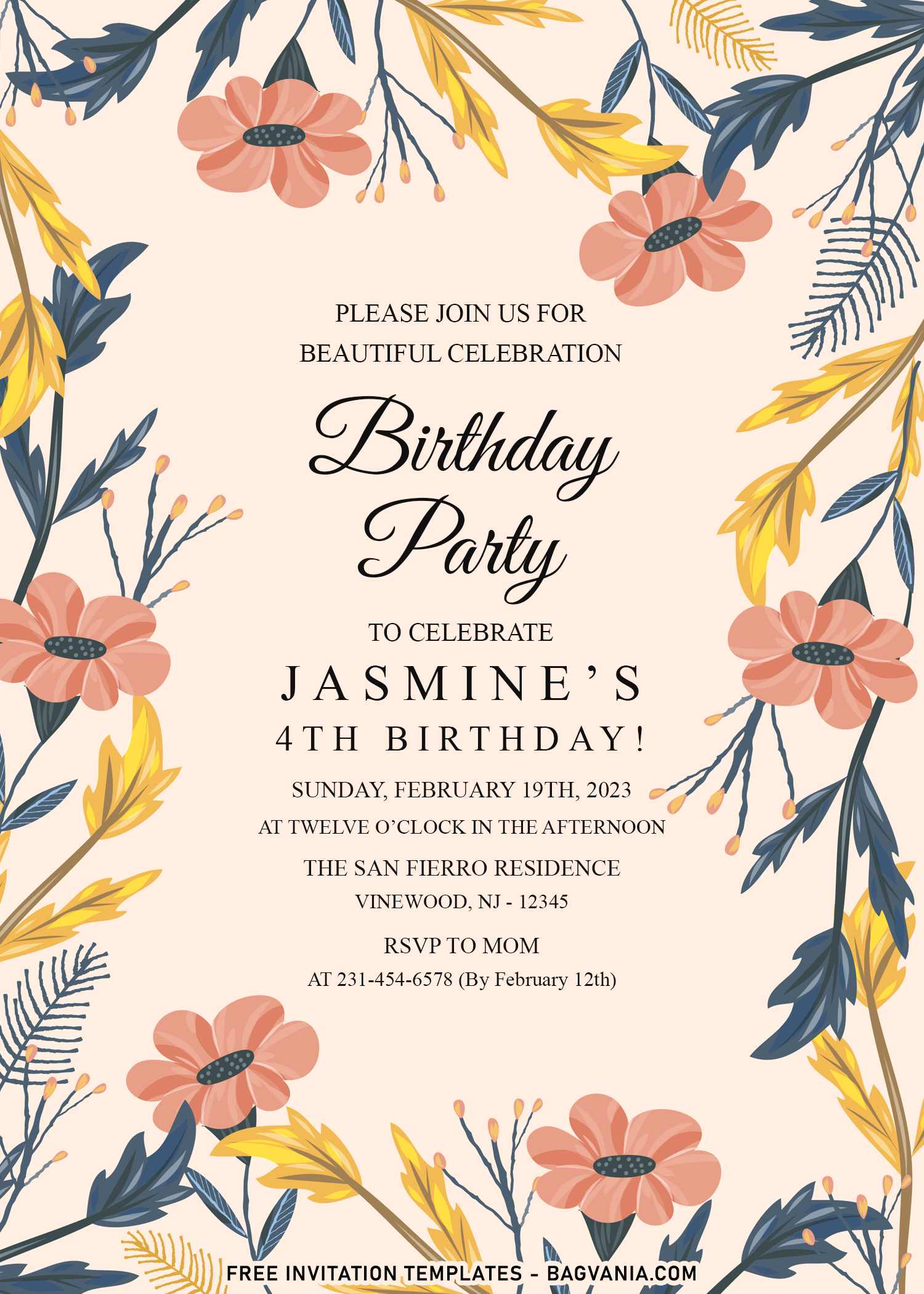 7 Aesthetic Spring Inspired Birthday Invitation Templates For Your 