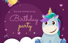 7 Magical Rainbow Unicorn Birthday Invitation Templates For Kids
