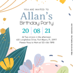 8 Aesthetic Fall And Autumn Leaves Birthday Invitation Templates