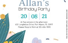 8 Aesthetic Fall And Autumn Leaves Birthday Invitation Templates