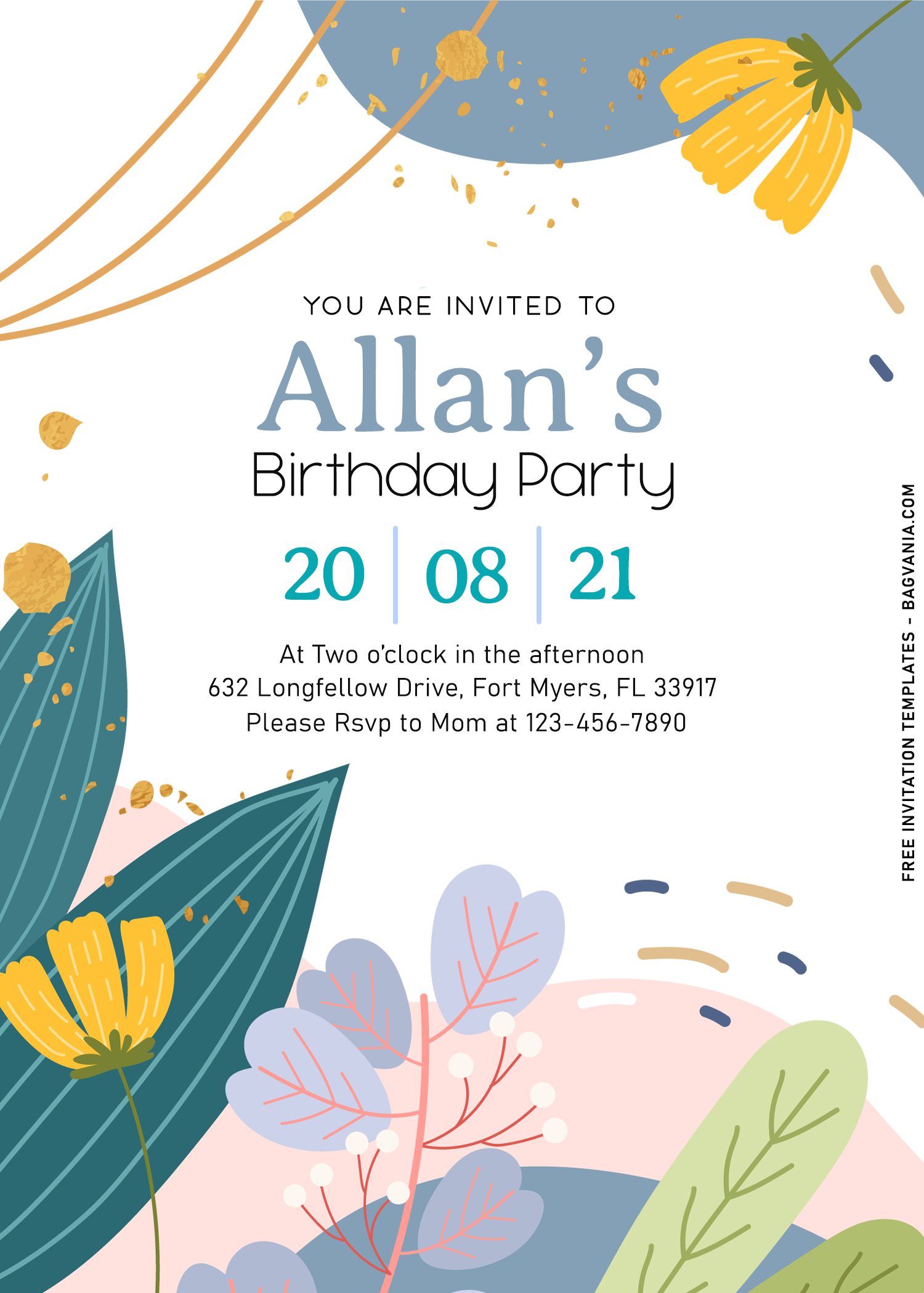 8 Aesthetic Fall And Autumn Leaves Birthday Invitation Templates 