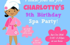 9 Year Old Girl Birthday Party Invitations