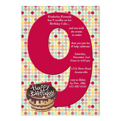 Free Printable Birthday Invitations For 9 Year Old Girl