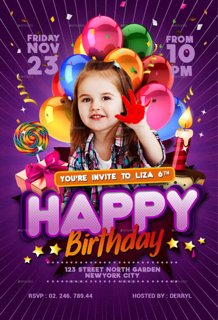 Baby Birthday Invitation Designs Examples 17 In Publisher Word ...