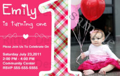 Baby Girl 1st Birthday Invitations