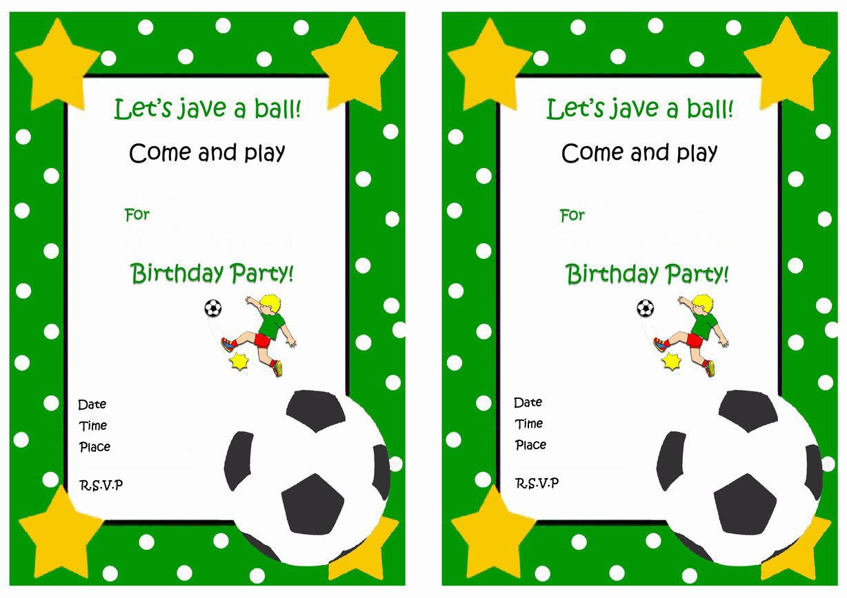 Birthday By Theme Football Birthday Party Invitations Free Birthday 