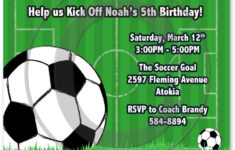 Birthday Soccer Printable Invitation