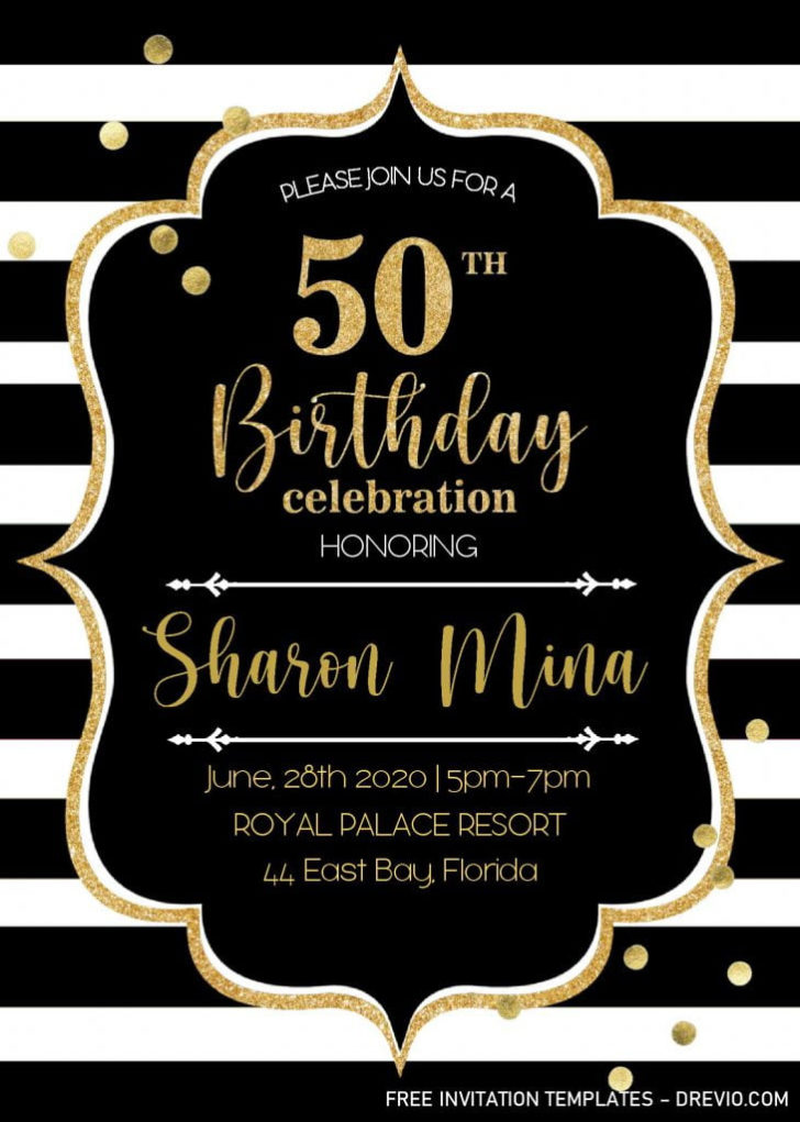 Free Printable Birthday Invitations 50