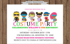 Costume Party Birthday InvitationGirls Halloween By PartyBeautiful 14