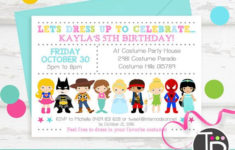 COSTUME PARTY INVITATION Instant Download Dress Up Party Invitation