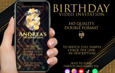 Digital Birthday Invitation Animated Video Invitation Etsy Australia