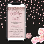 Electronic Birthday Invitation Editable Template Invite Etsy