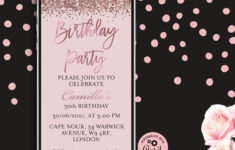 Electronic Birthday Invitation Editable Template Invite Etsy
