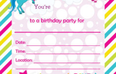 Fill In Birthday Party Invitations Printable Rainbows Printable
