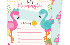 Flamingo 2 Happy Birthday Invitations Invite Cards 25 Count With