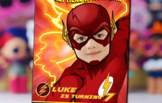 Flash Birthday Invitation Invitation For Kids Digital Card Etsy