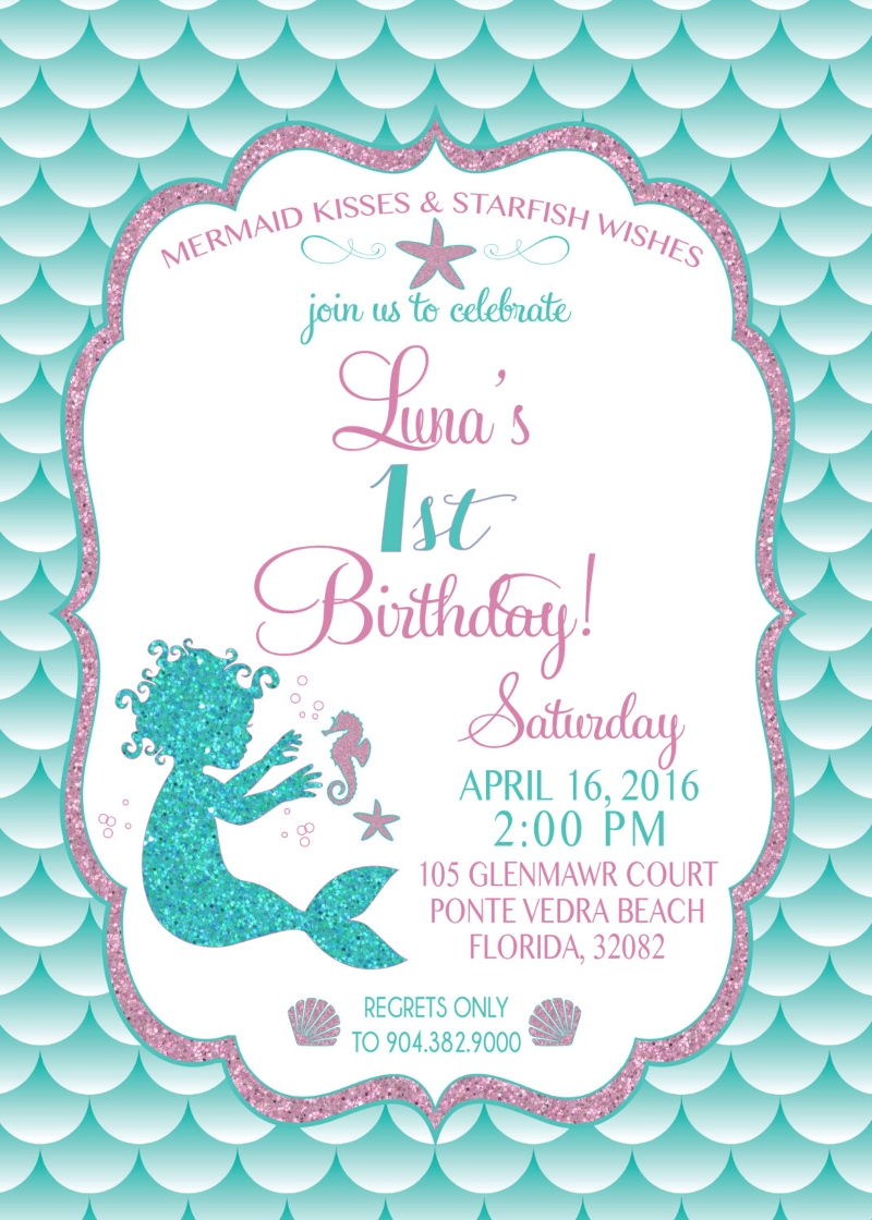FREE 7 Mermaid Birthday Invitation Designs Examples In PSD AI 