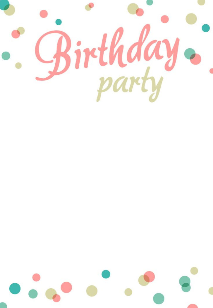 Birthday Card Invite Template Free Printable