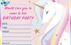 Free Birthday Party Invitations For Girl FREE Printable Birthday