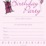 Free Birthday Party Invitations For Girl FREE Printable Birthday