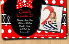 FREE Customized Minnie Mouse Birthday Invitations Template Download