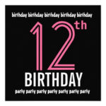 FREE Printable 12 Year Old Birthday Invitations Download Hundreds