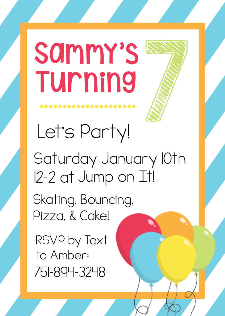 Free Birthday Party Invites