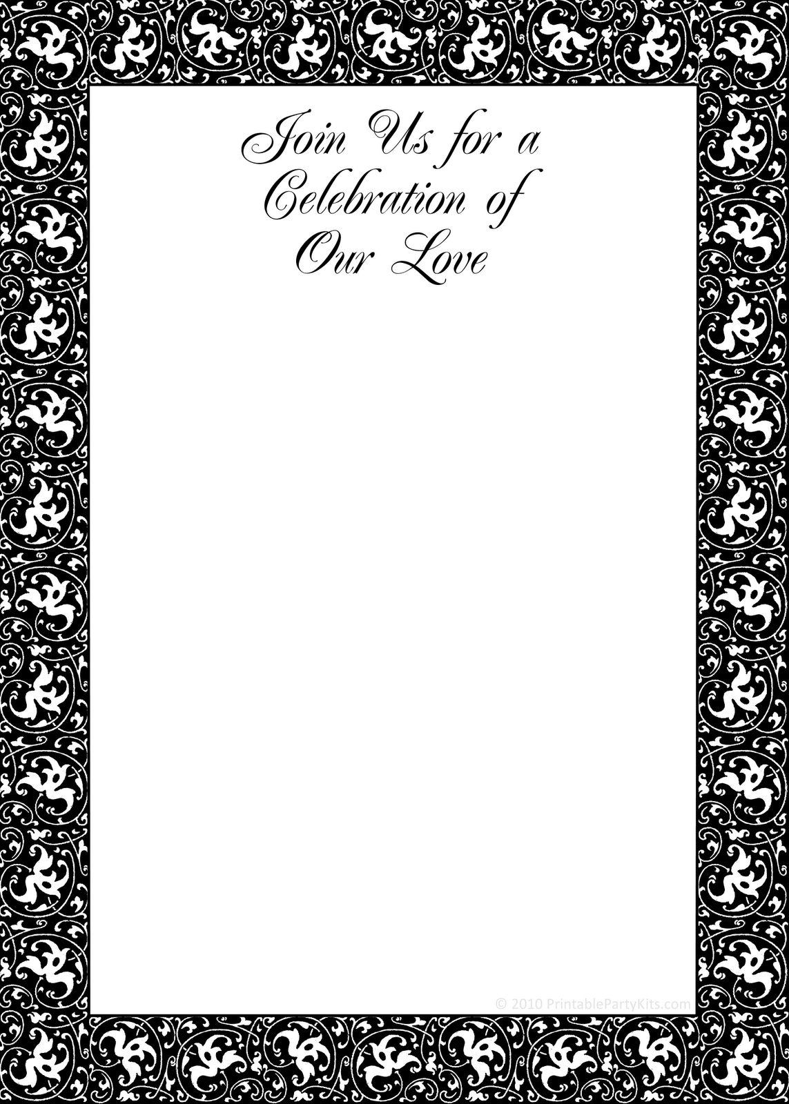 Black White Birthday Invitations Free Printable Birthday Birthday 