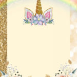 FREE PRINTABLE Colorful Unicorn Birthday Invitation Templates DREVIO