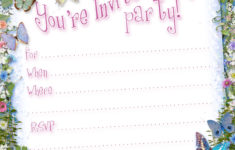 Free Printable Girls Birthday Invitations FREE Printable Birthday