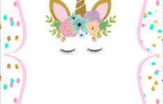 FREE Printable Golden Unicorn Birthday Invitation Template Download