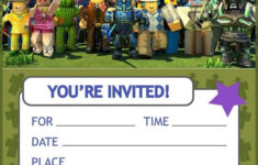 Free Printable Roblox Birthday Invitation Template In Birthday
