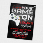 Get Your Game On Birthday Invite Gaming Birthday Invitation Etsy