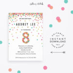 Girl 8th Birthday Invitation Instant Download Printable PDF Etsy In