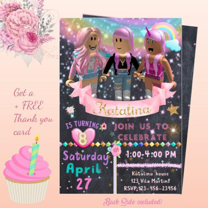 Birthday Invites Printable Free Roblox Girls Skins