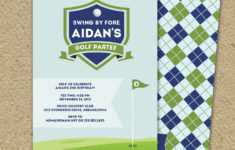 Golf Birthday Party Invitation Country Club Argyle
