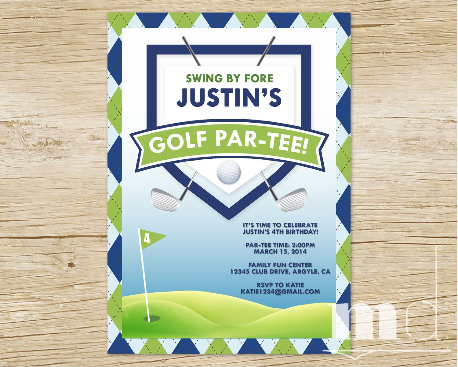 Golf Themed Birthday Invitations Ideas FREE Printable Birthday 