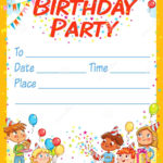 Invitation Card For The Birthday Party Stock Vector Illustration Of