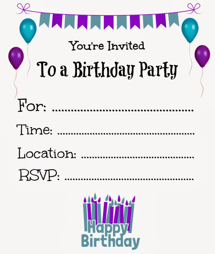 Printable Birthday Invites