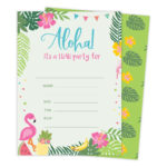 Luau 1 Hawaiian Happy Birthday Invitations Invite Cards 25 Count With