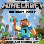 Minecraft Birthday Invitation Inspired By Etsy UK Minecraft