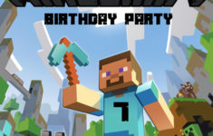 Minecraft Birthday Invitation Inspired By Etsy UK Minecraft