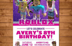 Pin By Custom Party Printables On Leah Party In 2021 Roblox Birthday