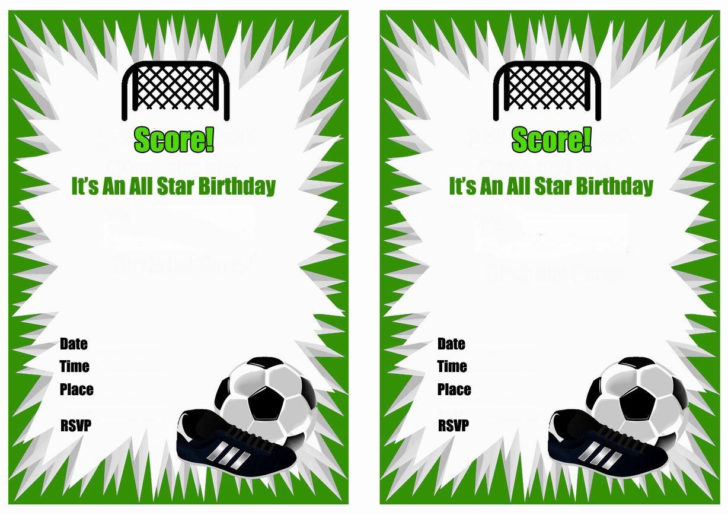 Printable Birthday Invitations Football Theme